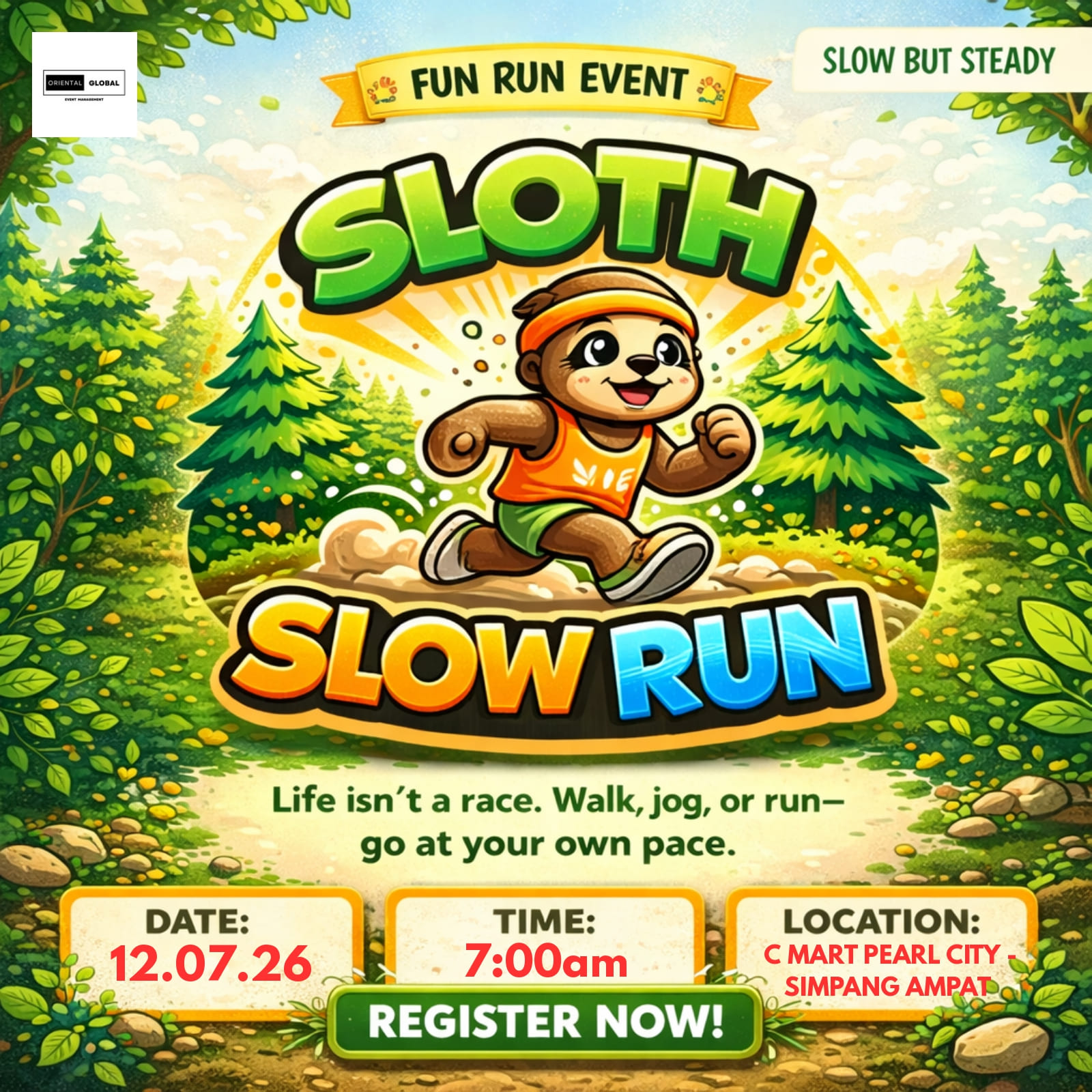Sloth Slow Run 2026 - Simpang Ampat banner