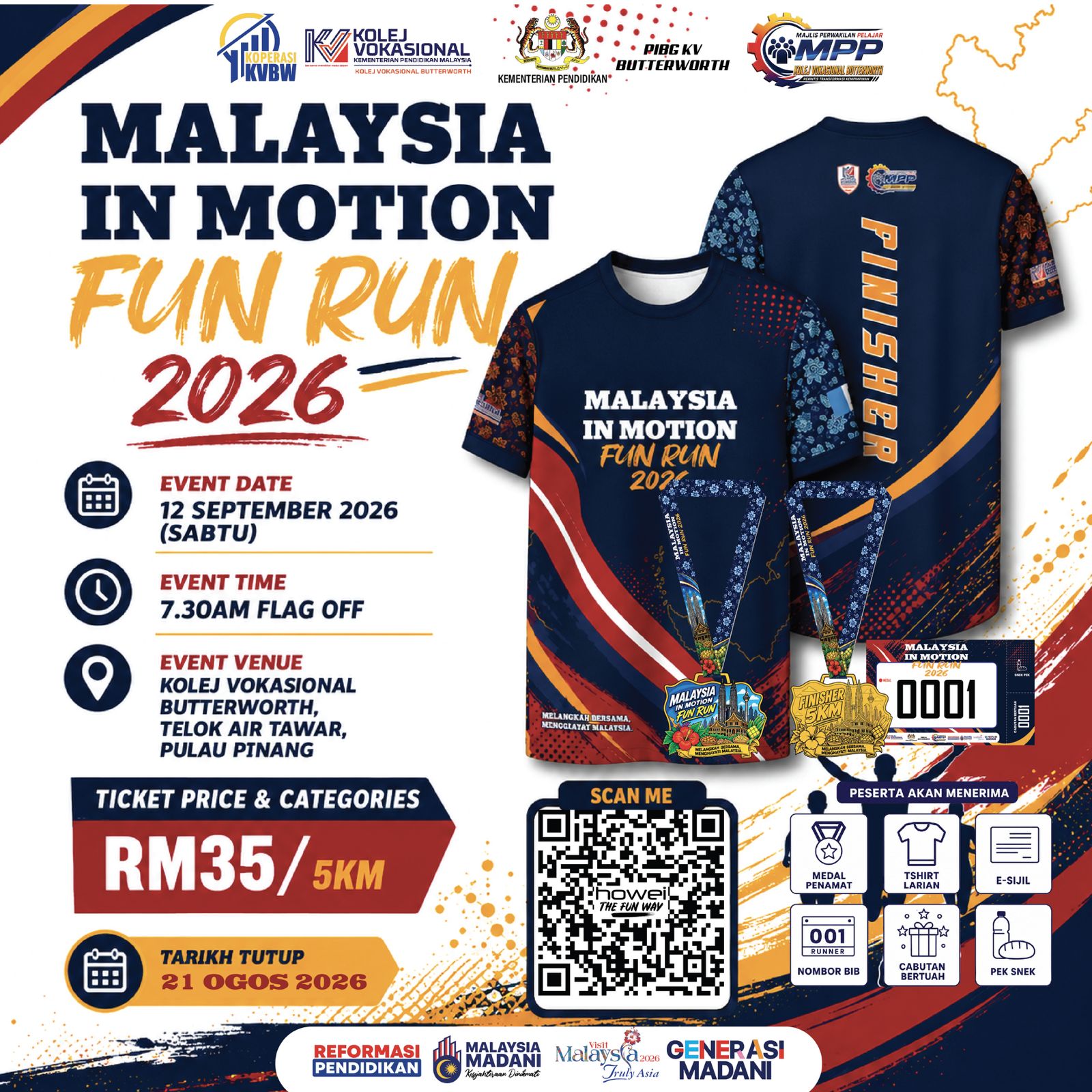 Malaysia In Motion 2026 Fun Run banner