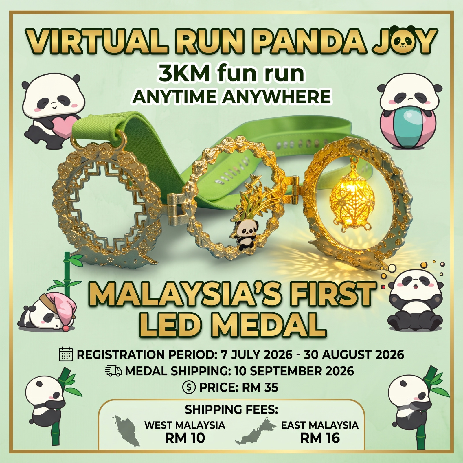 Panda Joy - Virtual Run banner