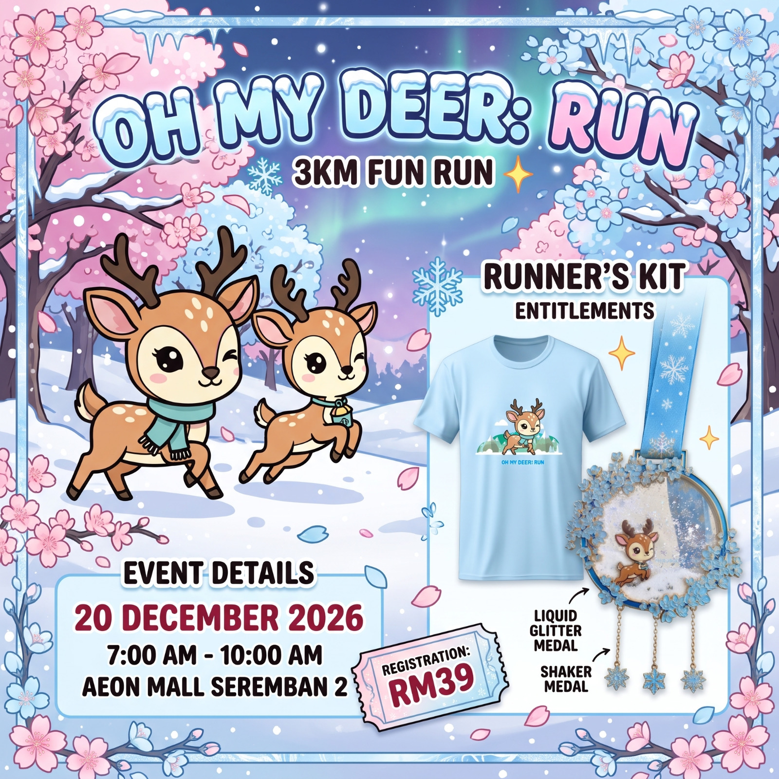 Oh My Deer: Run runners at AEON MALL Seremban 2