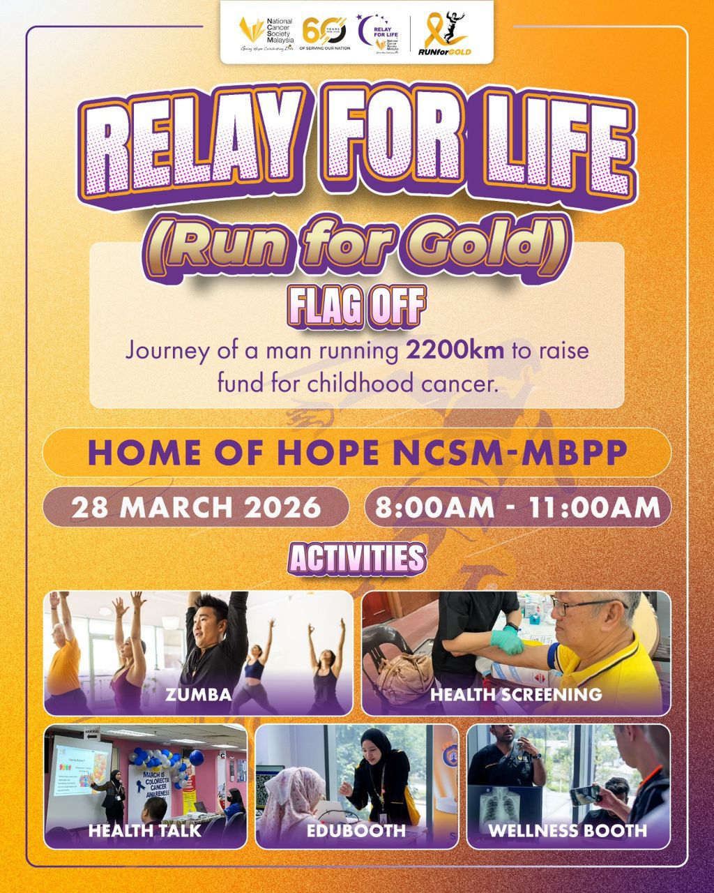 Run for Gold 2026 Flag-Off banner