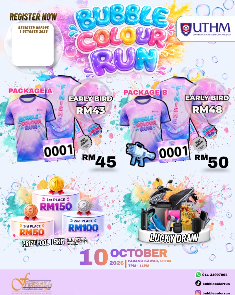 Bubble Colour Run 2026 banner
