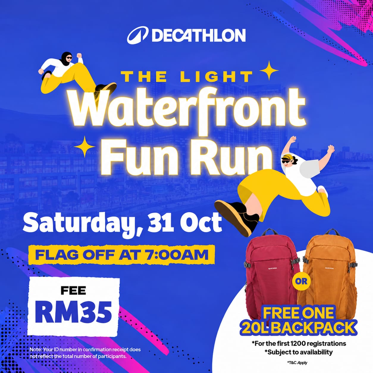 Decathlon The Light Waterfront Fun Run 2026 runners at The Light Waterfront