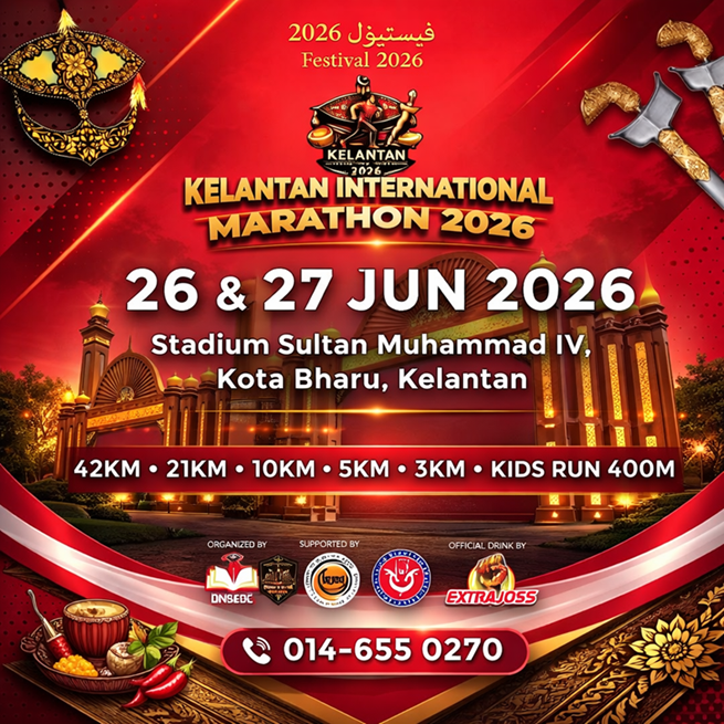 Kelantan International Marathon 2026 banner