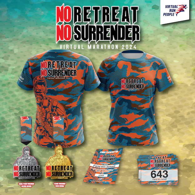 No Retreat No Surrender Virtual Marathon 2024 banner
