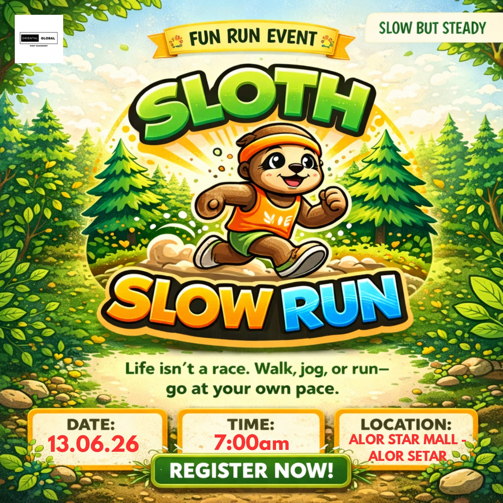 Sloth Slow Run 2026 - Alor Setar banner