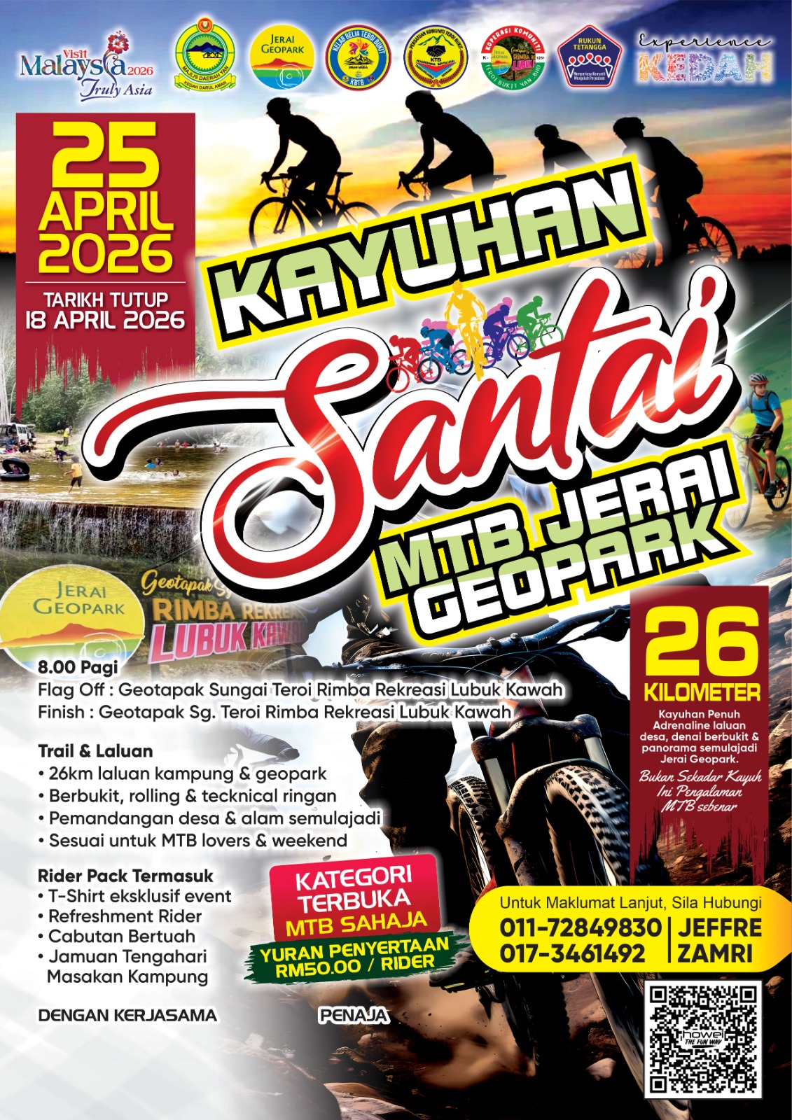Kayuhan Santai MTB Jerai Geopark banner
