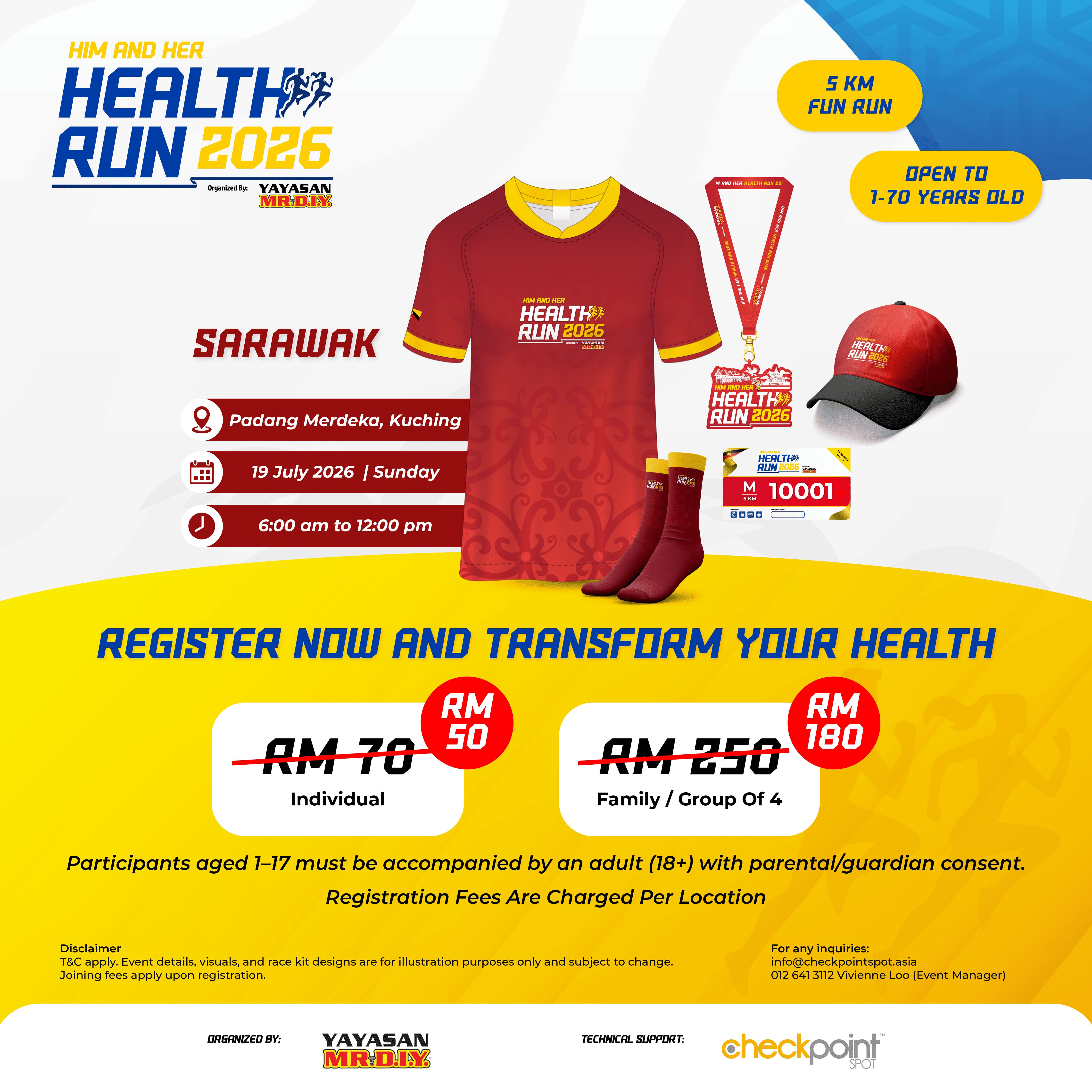 Him & Her Health Run 2026 - Sarawak banner