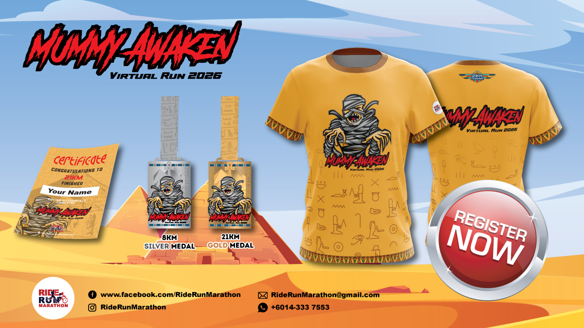 Mummy Awaken Virtual Run 2026 banner