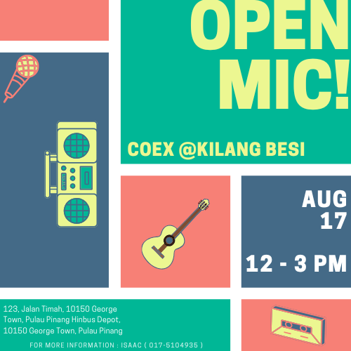 Penang Open Mic 17th August 2025 banner