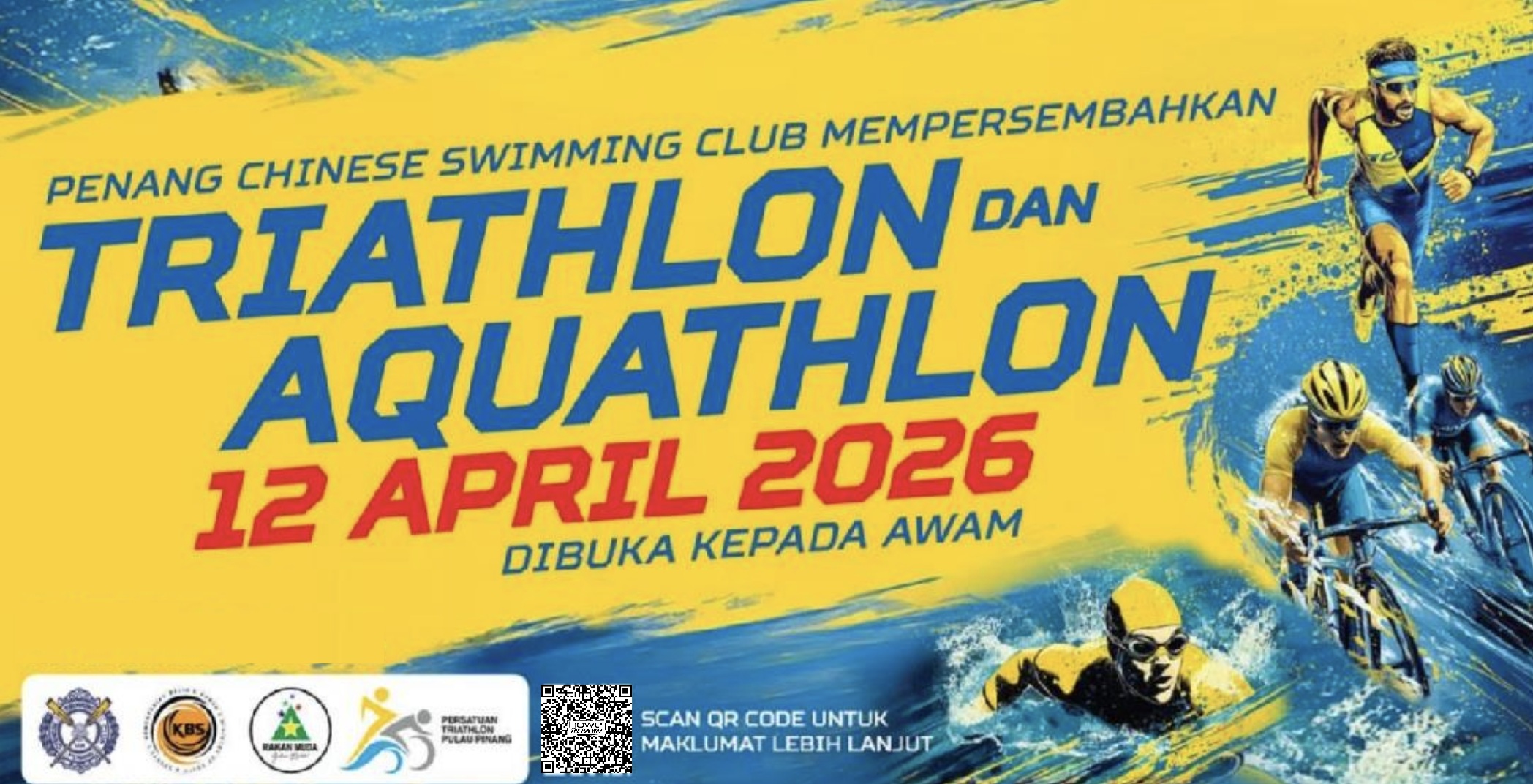 Penang Chinese Swimming Club Triathlon Dan Aquathlon 2026 banner