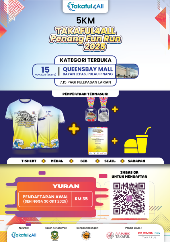 5KM TAKAFUL4ALL Penang Fun Run 2025 banner