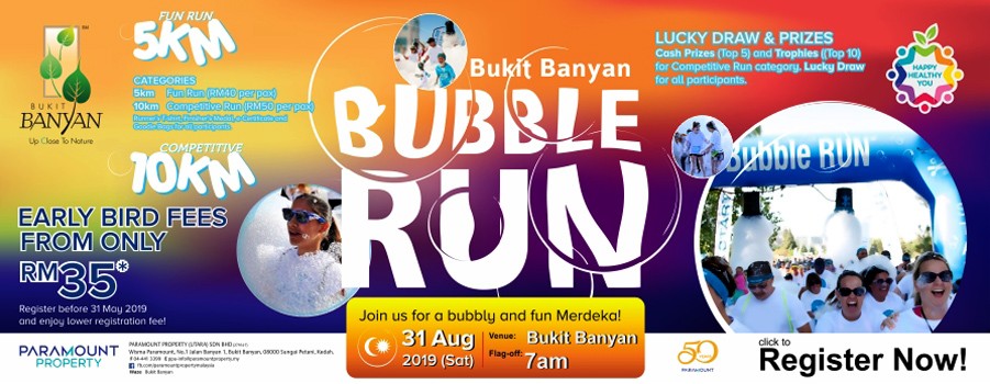 Bukit Banyan Bubble Run banner