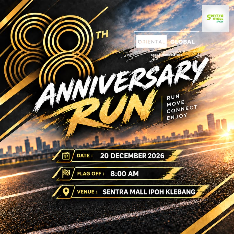 8th Anniversary Run - Ipoh Klebang participants at Sentra Mall Ipoh Klebang