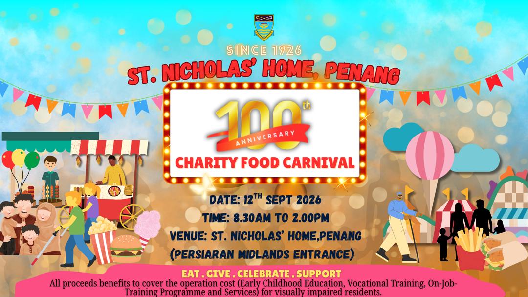 St. Nicholas' Home Penang Charity Food Carnival banner