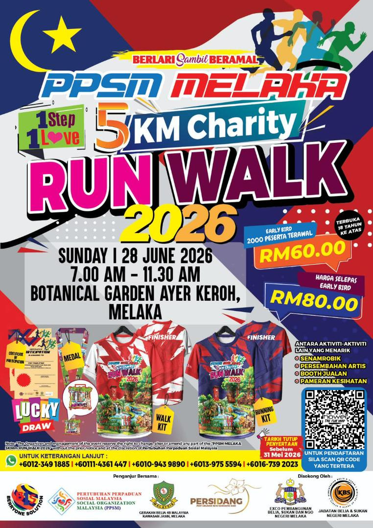 PPSM Melaka 5KM Charity Run Walk 2026 banner
