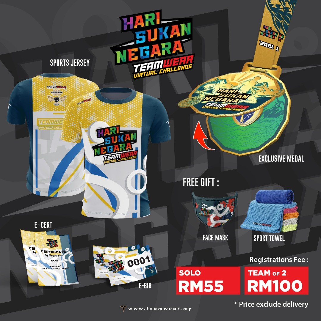 Hari Sukan Negara Teamwear Virtual Challenge banner