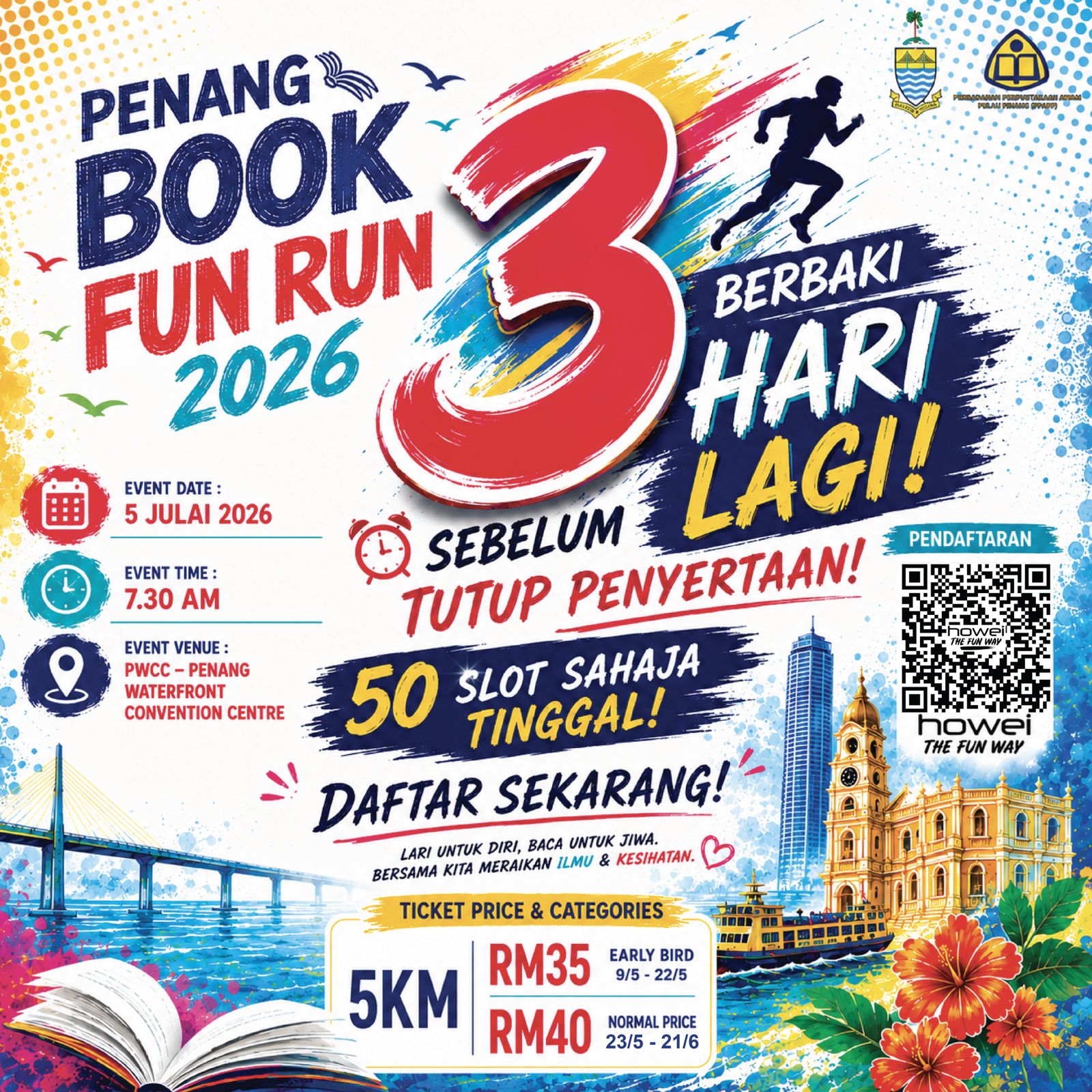 Penang Book Fun Run 2026 banner