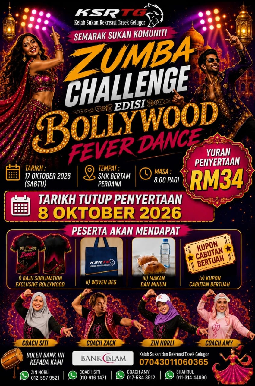 Zumba Challenge Edisi Bollywood Fever Dance participants at SMK Bertam Perdana