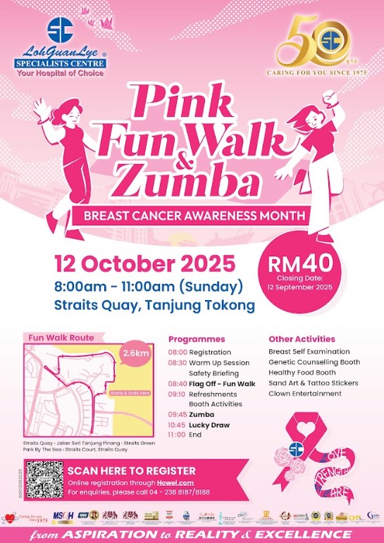 Pink Fun Walk & Zumba 2025 - Breast Cancer Awareness Month banner