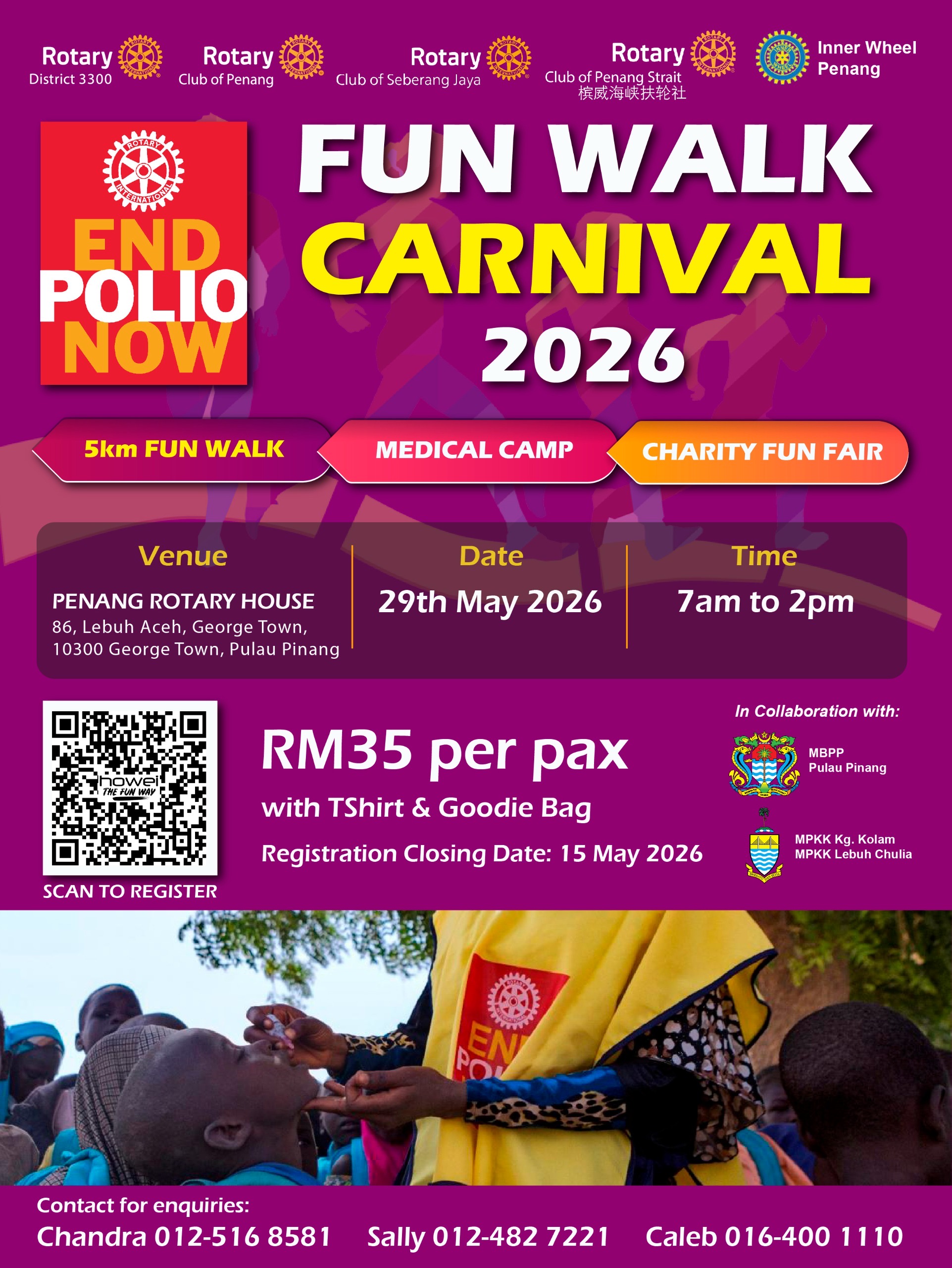 End Polio Now Fun Walk 2026 banner