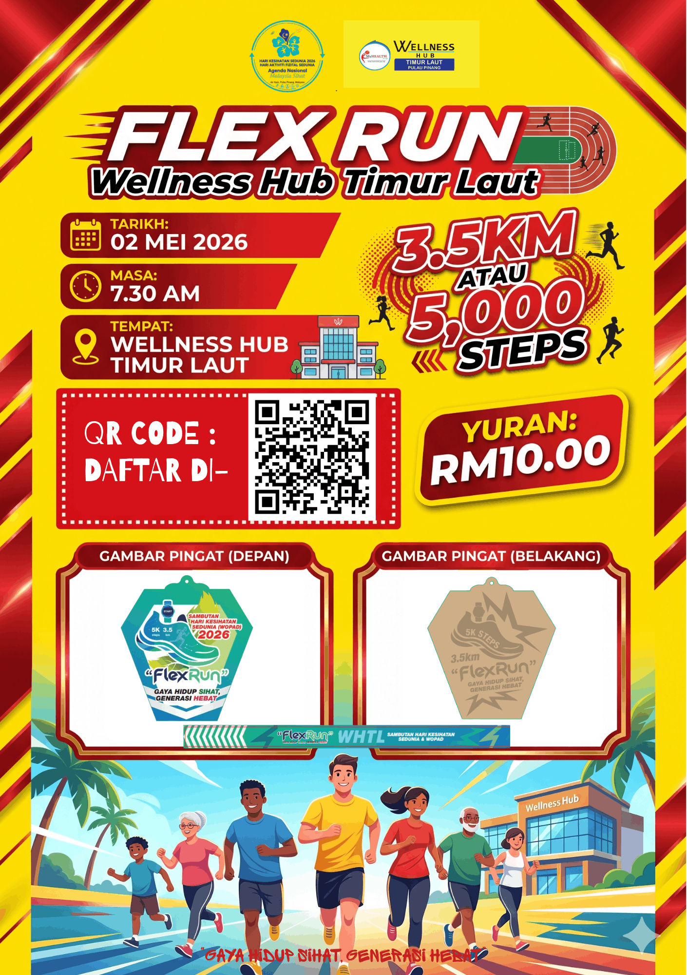 Flex Run 2026 (Wellness Hub Timur Laut) banner