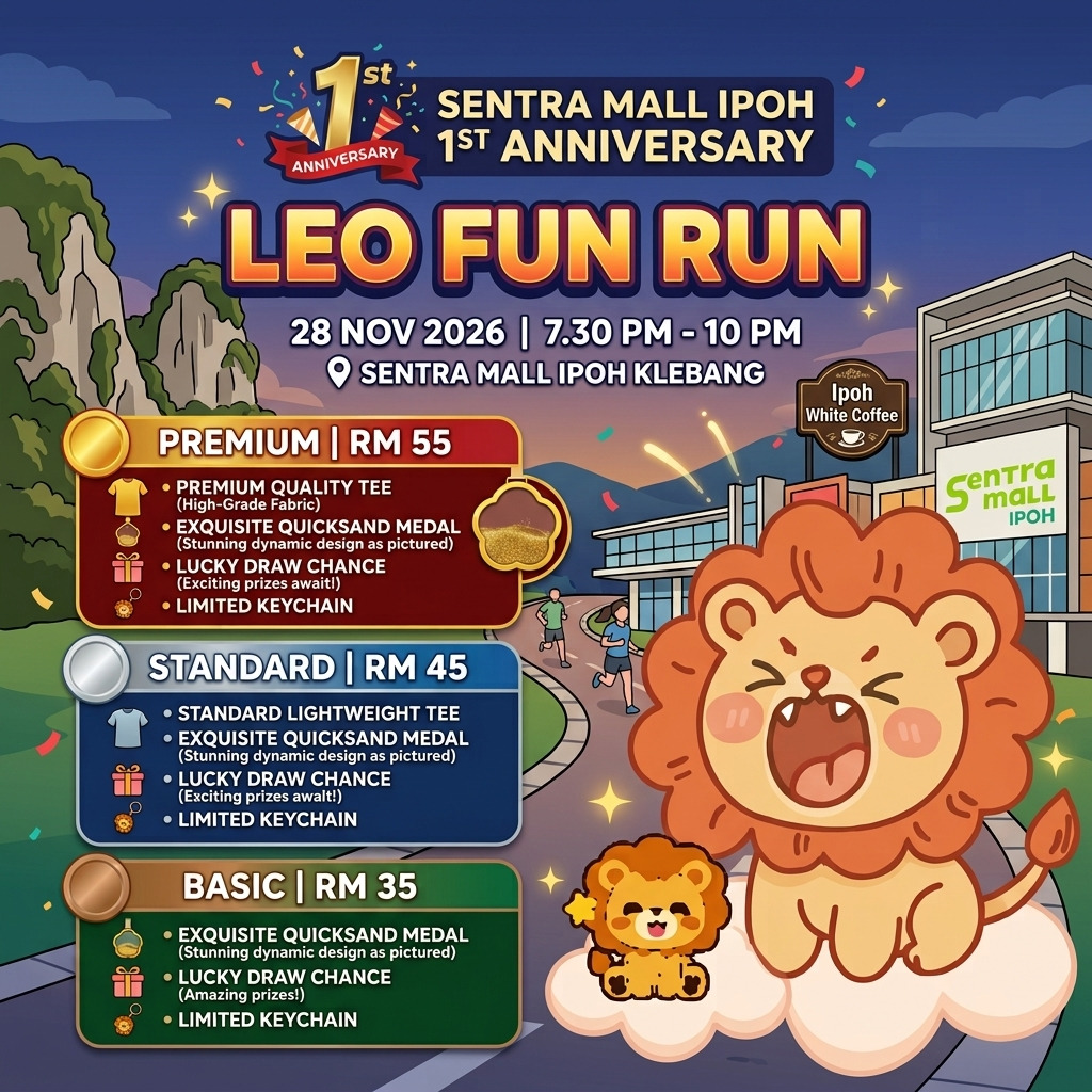 Leo Fun Run - Ipoh runners at Sentra Mall Ipoh Klebang