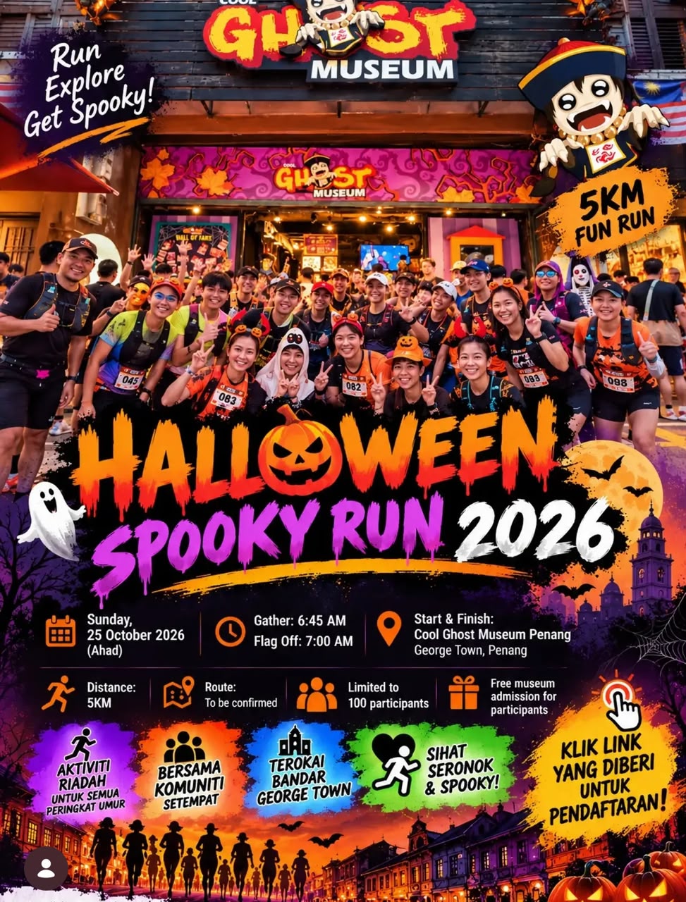 HALLOWEEN SPOOKY RUN 2026 runners at Cool Ghost Museum Penang