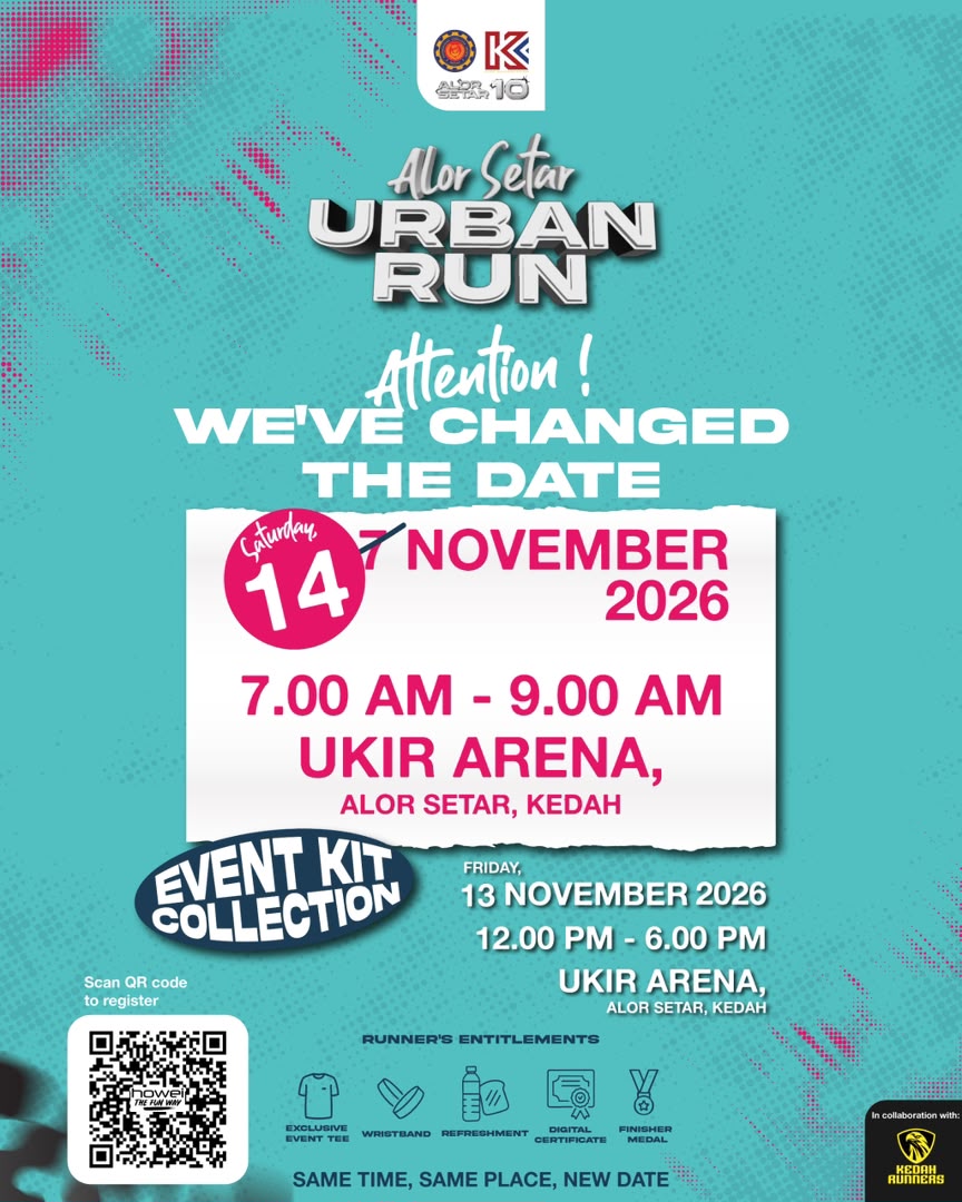 Alor Setar Urban Run participants at Ukir Arena