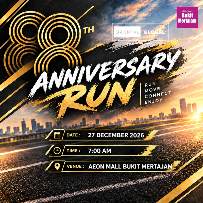 8th Anniversary Run - Bukit Mertajam participants at AEON Mall Bukit Mertajam