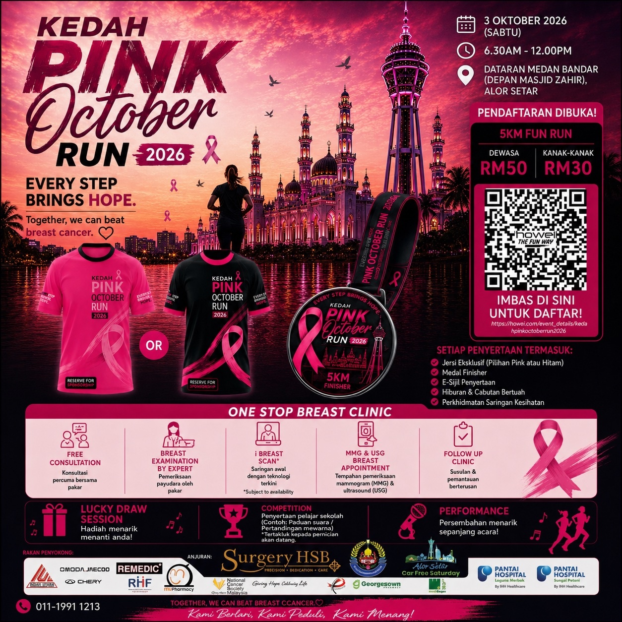Kedah Pink October Run 2026 banner