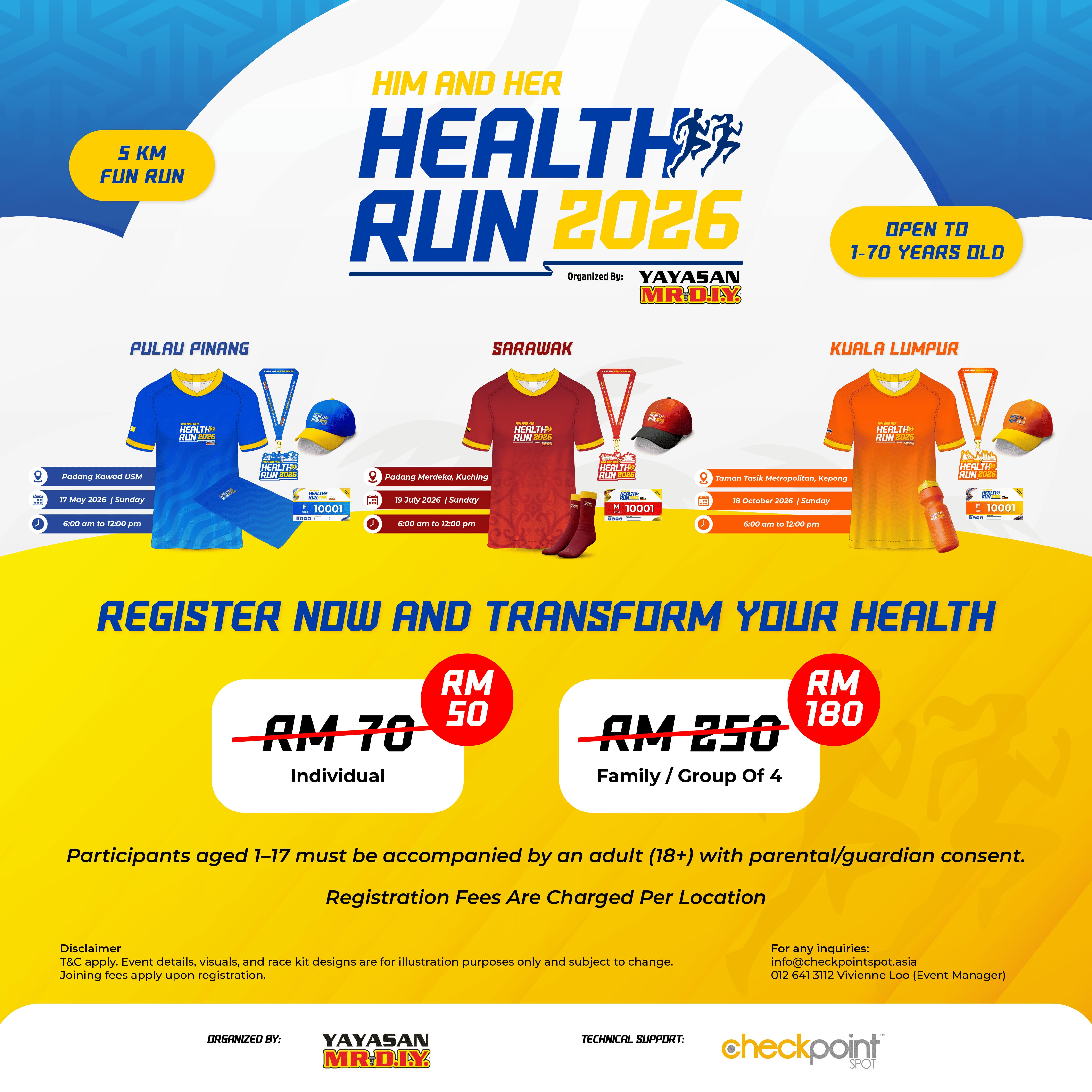 Him & Her Health Run 2026 - Kuala Lumpur banner