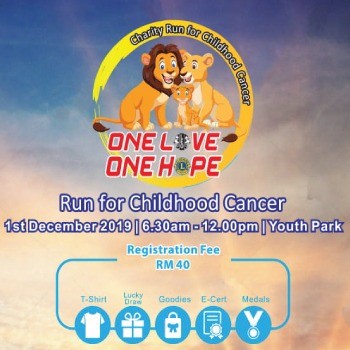 One Love One Hope Run for Childhood Cancer banner