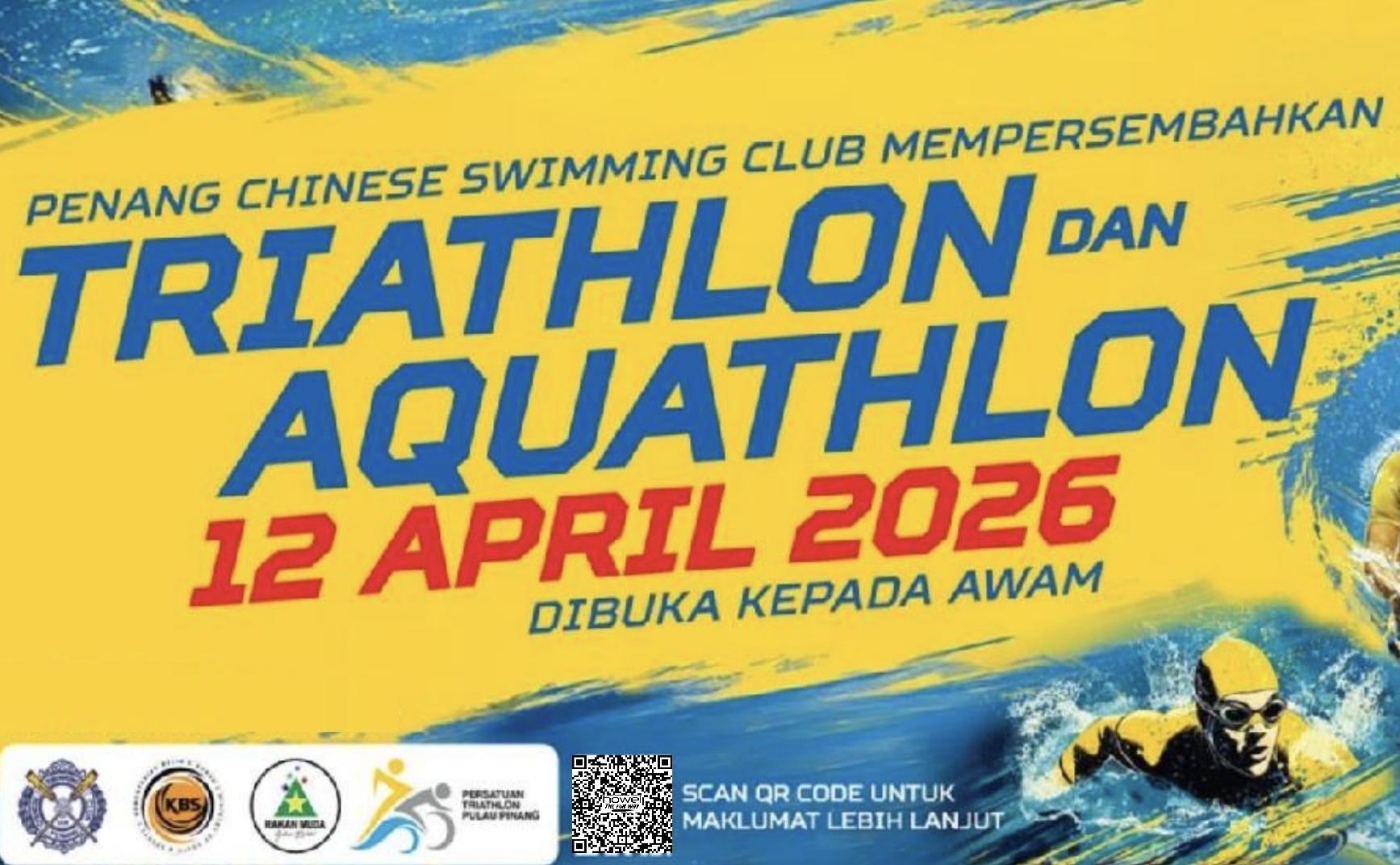 Penang Chinese Swimming Club Triathlon Dan Aquathlon 2026 banner