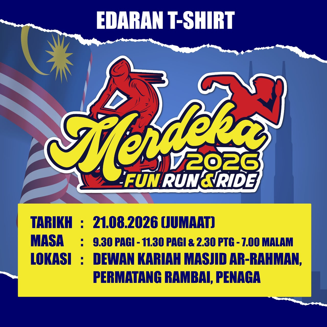 Merdeka Fun Run & Ride 2026 banner