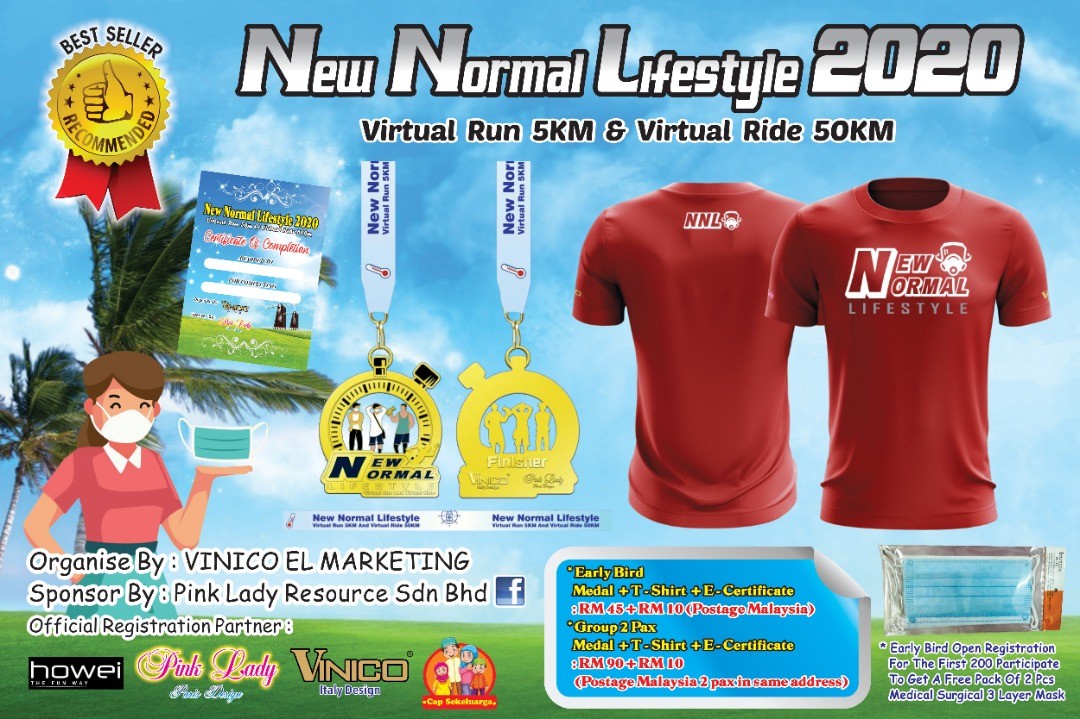 New Normal Lifestyle 2020 Virtual Run 5KM & Virtual Ride 50KM banner