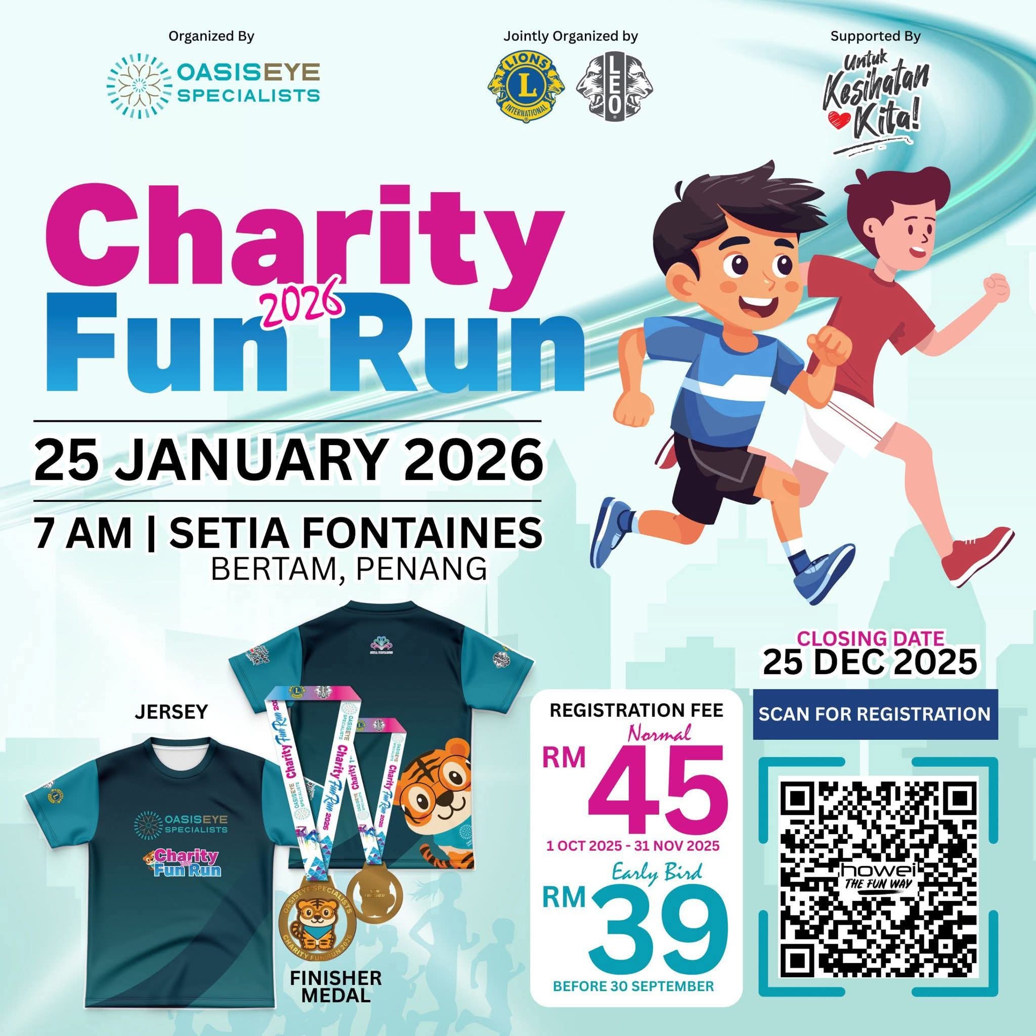 Oasis Charity Fun Run 2026 banner