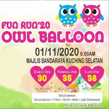 Owl Balloon Fun Run 2020 - Kuching banner