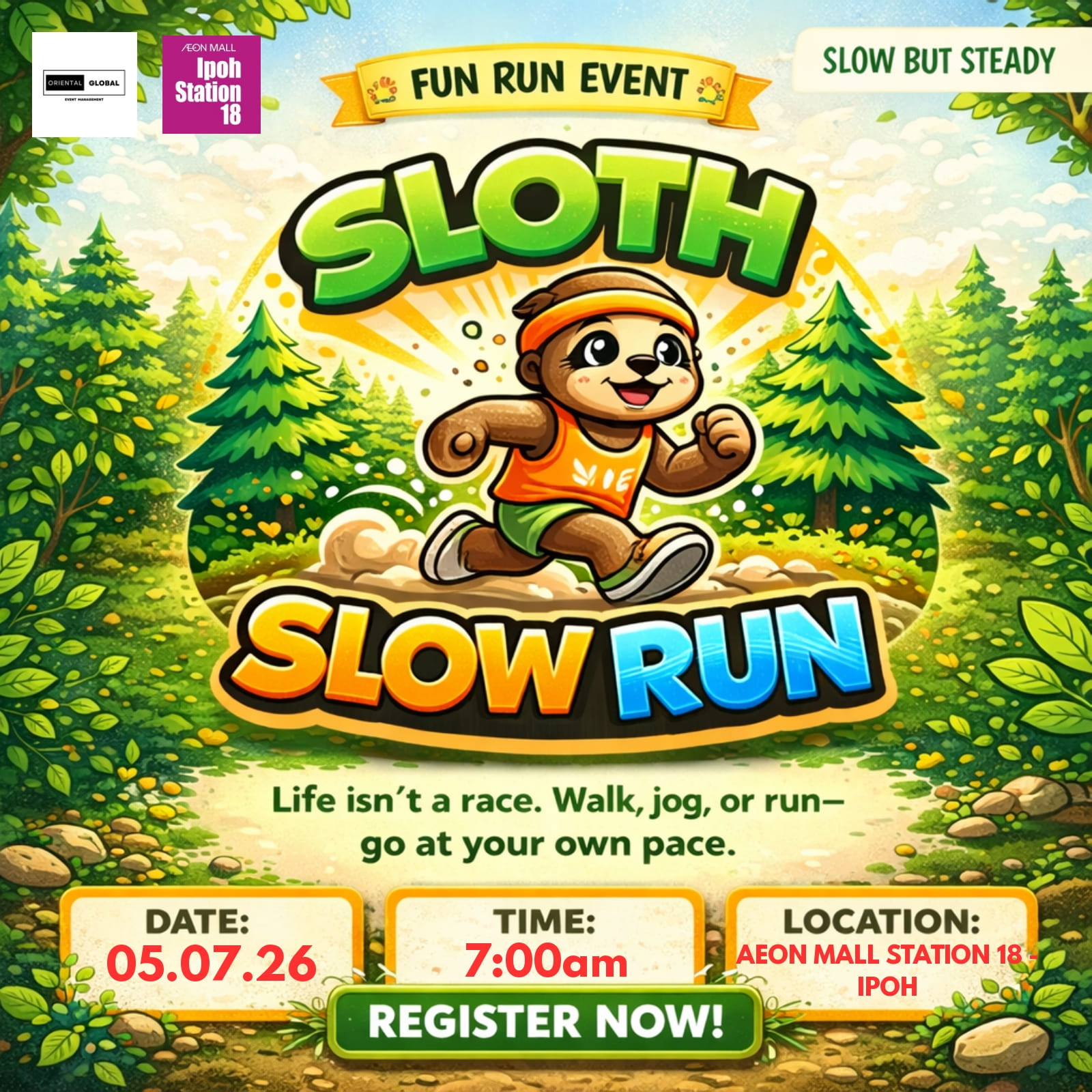 Sloth Slow Run 2026 - Ipoh banner