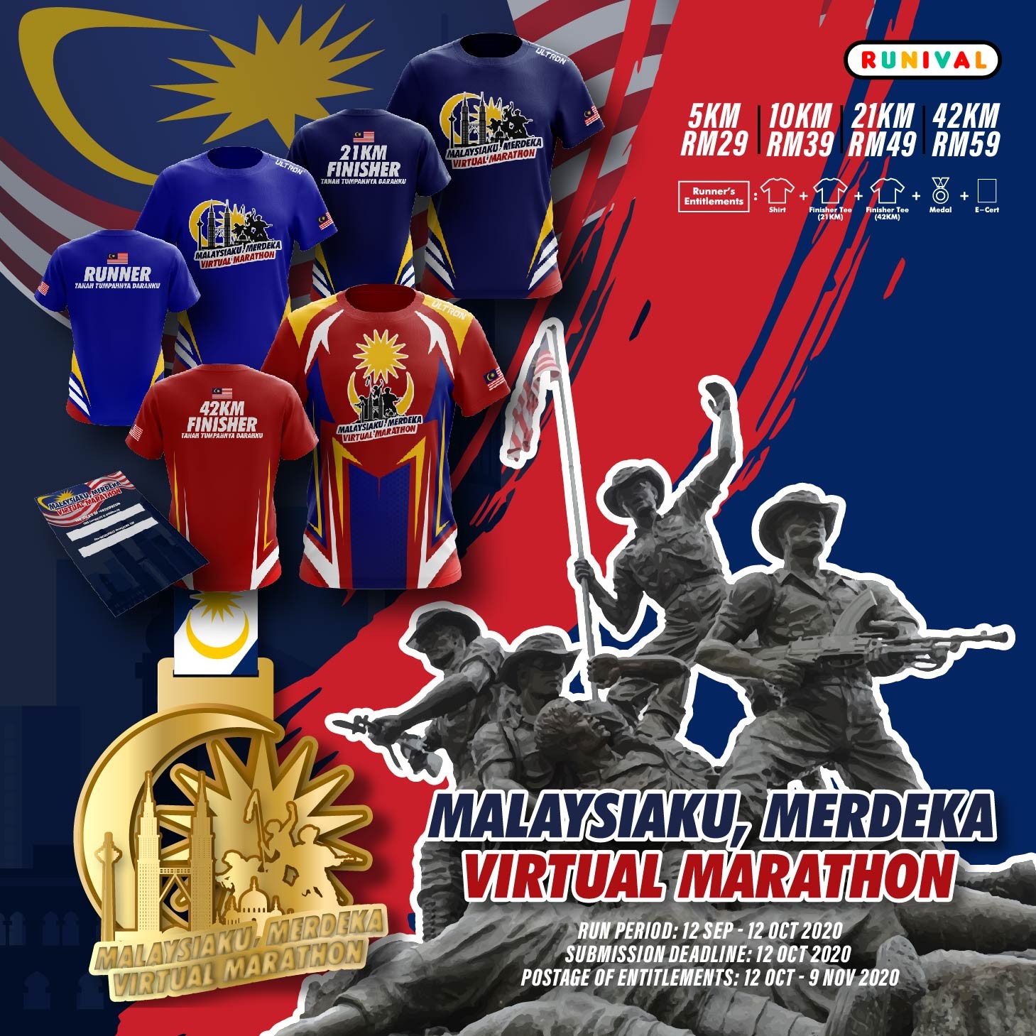 Malaysiaku, Merdeka Virtual Marathon banner