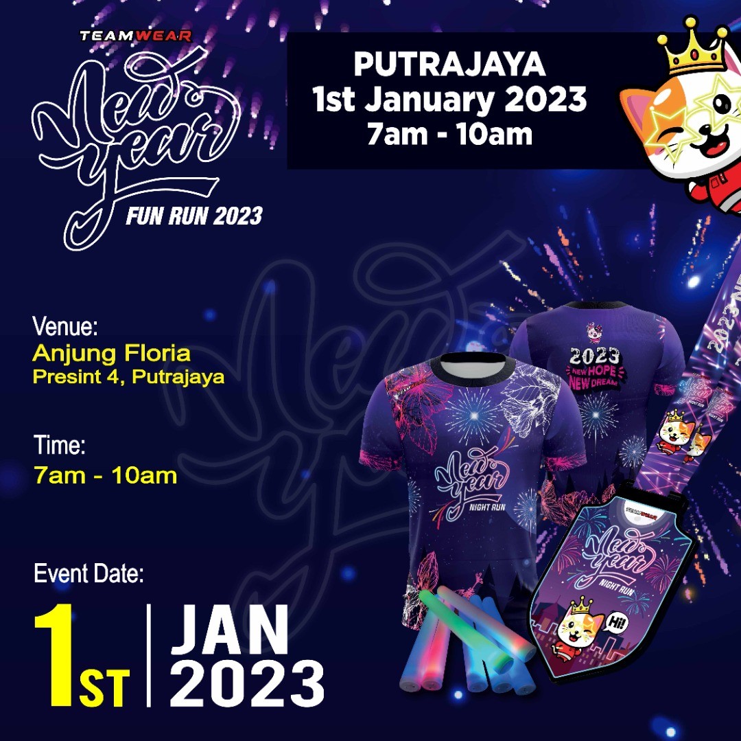 TeamWear New Year Night Run banner