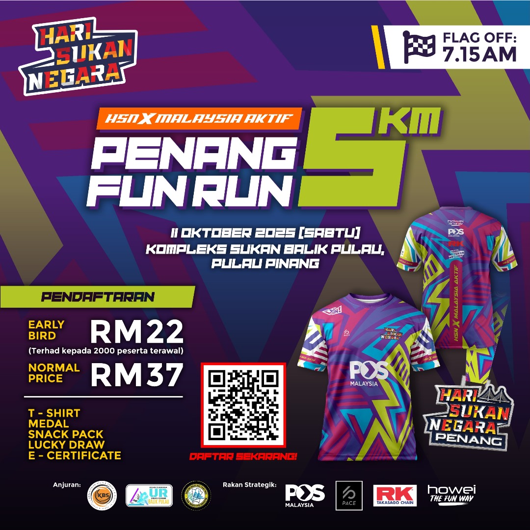HSN X Malaysia Aktif - Penang 5km Fun Run banner