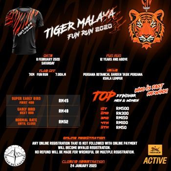 Tiger Malaya Fun Run 2020 banner