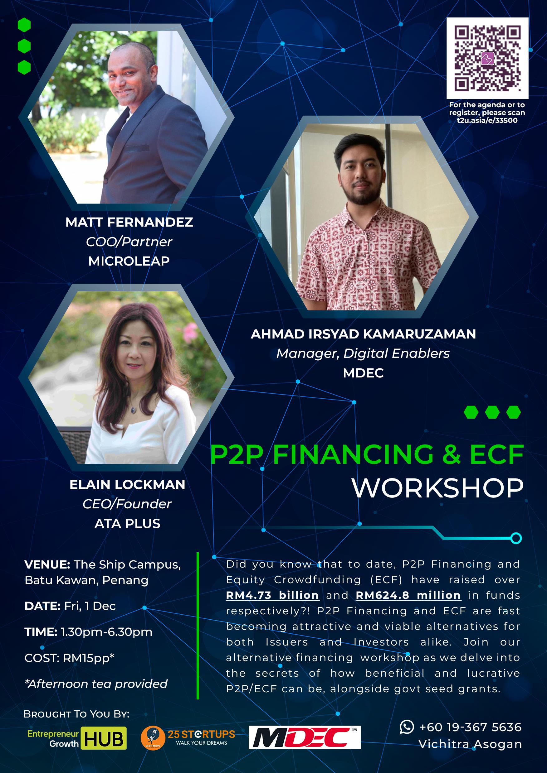 P2P & ECF Workshop - A Deep Dive into Alternative Financing & Investments banner