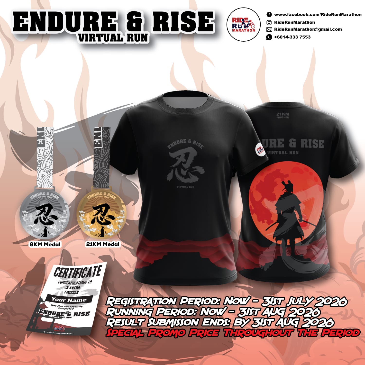 Endure & Rise Virtual Run 2026 banner