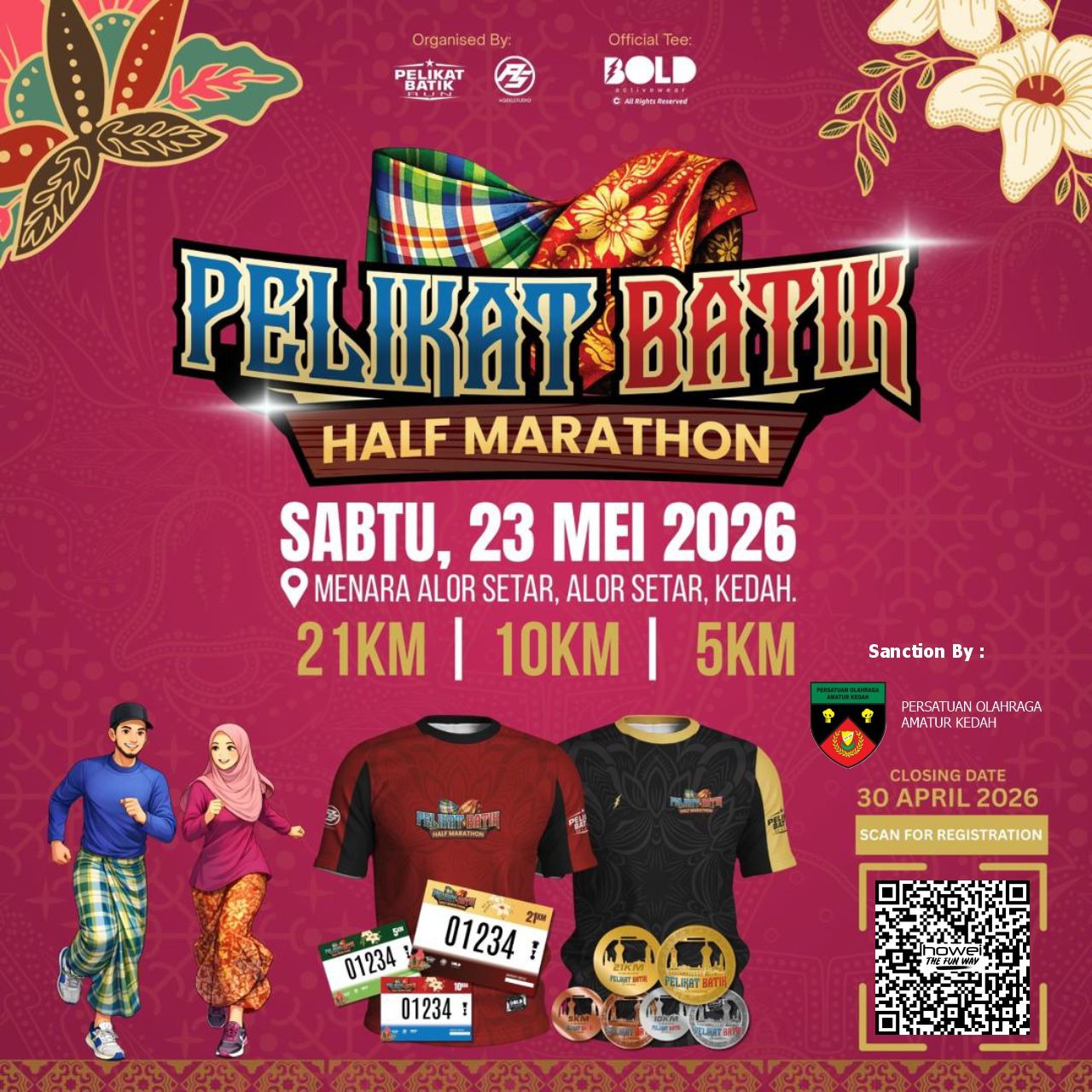 Pelikat Batik Half Marathon 2026 banner