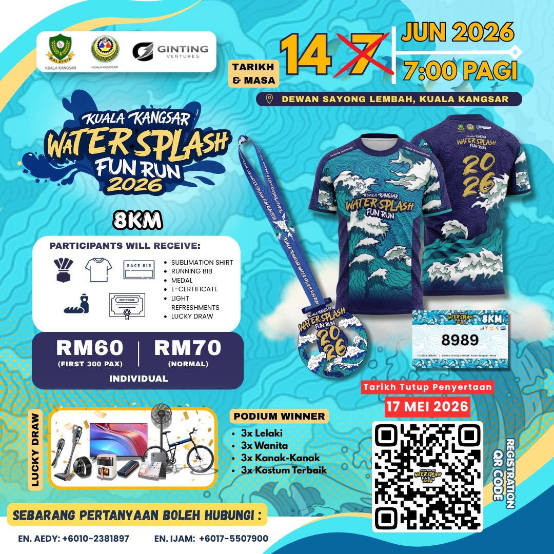 Kuala Kangsar Water Splash Fun Run 2026 thumbnail