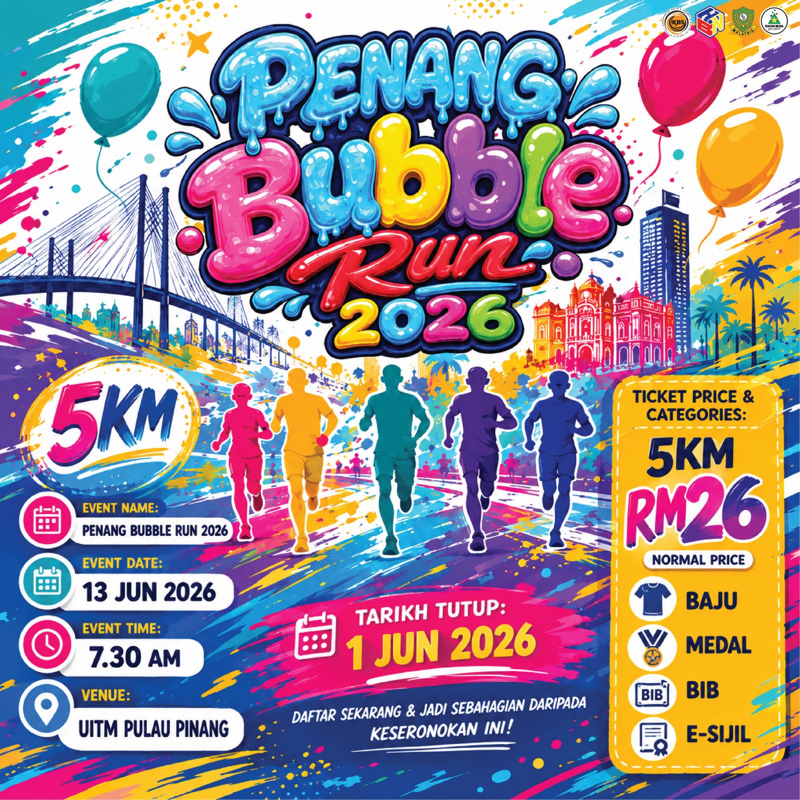 Penang Bubble Run 2026 banner
