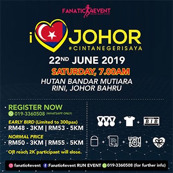 I Love Johor Run 2019 banner