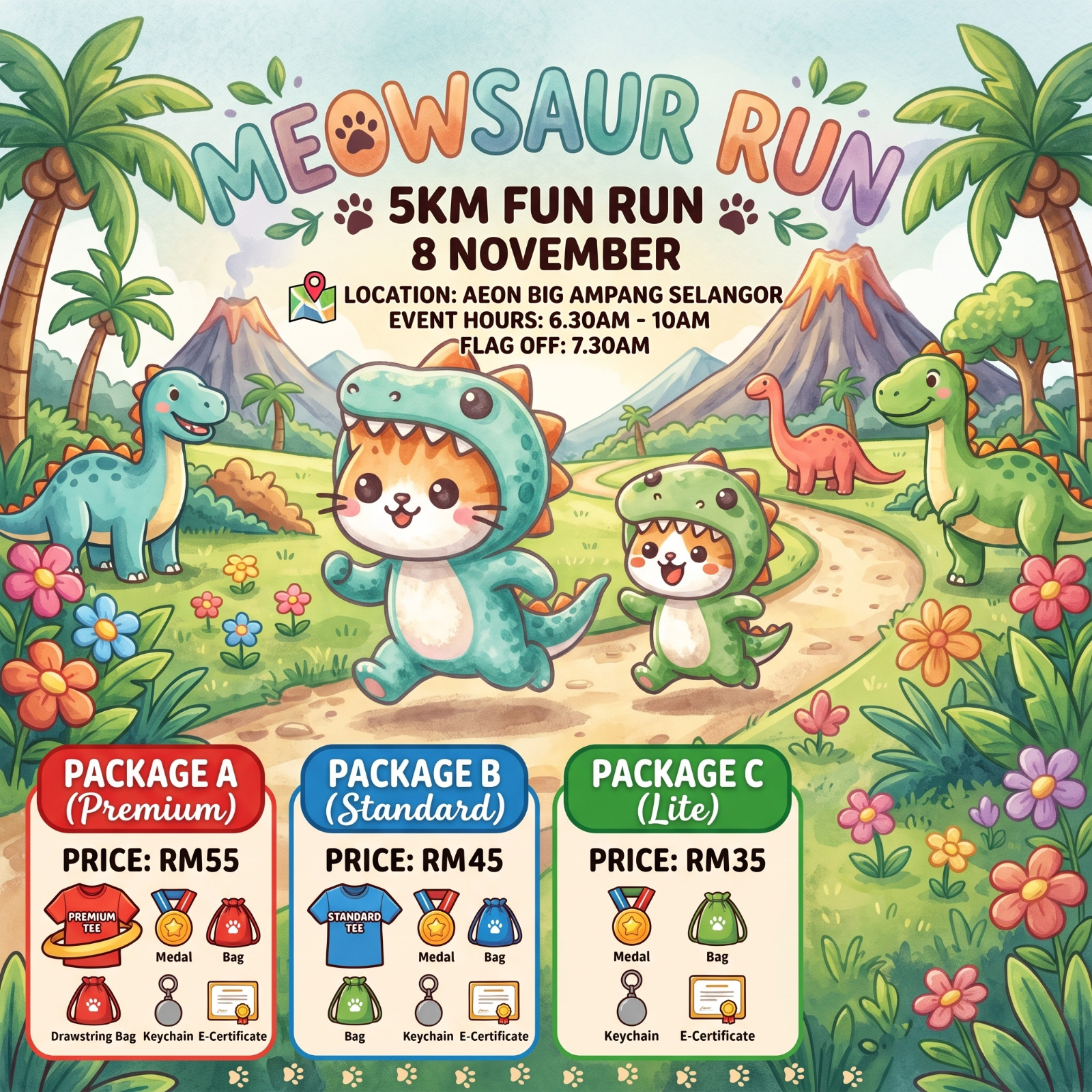 Meowsaur Run 5km Fun Run - Selangor thumbnail